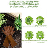 Guantes de jardinería de cuero profesionales para mujeres y hombres, guantes de trabajo de jardín rosa con protección del antebrazo