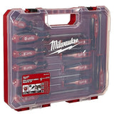 Milwaukee Juego de 12 destornilladores trilóbulos 4932472003, color rojo