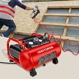 Compresor de aire Craftsman, 3 galones 1,5 HP Max 155 psi, sin aceite, portátil, rojo - CMXECXA0200341