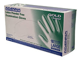 Adenna GLD266 Gold - Guantes de látex sin Polvo (6 mil), Color Blanco, Talla L, Caja de 100