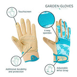 DIGZ Gardener - Guantes de trabajo y guantes de trabajo para mujer con pantalla táctil compatible con dedos