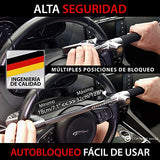 KRASER WA839B Bastón Antirrobo Automóvil Volante, Cerradura Seguridad, Martillo Emergencia, Disuasorio, Universal Coche Camión, Caravana Furgoneta, Bastón Carro, Seguro Volante, Candado Auto