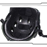 Casco de airsoft, cascos protectores de airsoft, equipo de protección de paintball, casco rápido tipo PJ con gafas, casco táctico ligero para airsoft paintball CS Game negro