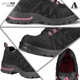 CALZADO ARMADA ESTILO 158 ROSA - X Port Tenis de Seguridad Industrial DISEÑADO PARA LA MUJER Piel Nubuck 100% natural - Excelente Sustituto de Botas de Trabajo para mujer Tipo Tennis Ultra Ligero y flexible para la Reducción de Fatiga en una jornada de La