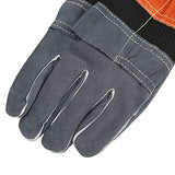 YECK Guantes Resistentes al Calor ignífugos, no abrasadores, ignífugos, Guantes Protectores para Barbacoa para cocinar con 3 Compartimentos para Acampar Naranja