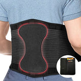 Cinturón de apoyo para la espalda, cinturón de protección para la cintura para aliviar el dolor, escoliosis, ciática, hernia de disco, cinturón de apoyo lumbar inferior ajustable y flexible con almohadilla extraíble (L/XL (31-38 pulgadas)