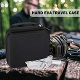 Procase Estuche Goma EVA para Howard Leight Impact Sport Orejera Eléctrica y Genesis Sharp-Shooter Gafas de Seguridads, Caja Foam de Viaje con Bolsillo de Malla para Accesorios (Solo Estuche) - Negro