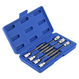 NEIKO 10080A - Juego de llaves de vaso Torx (3/8", 7 piezas, T10 a T40, 4-3/8")