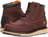 Timberland PRO Gridworks Botas de trabajo industriales impermeables con punta suave de 6 pulgadas para hombre, Marrón, 9 US