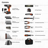 beyond by BLACK+DECKER - BDPK70284C1AEV Juego de herramientas para el hogar con taladro/desarmador de 20 V máx, 83 piezas