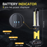 WARSUN Luz de trabajo recargable LED de 1500 lúmenes súper brillantes COB luces de trabajo portátil con base magnética y gancho linterna de trabajo para máquina de reparación de coche emergencia