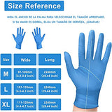 Guantes De Nitrilo De LáTex Sin Polvo, 100 Piezas Desechables Antiadherentes Uso Industrial Duradero Resistente A Pinchazos Adecuado Para Procesamiento De Alimentos, Tareas DoméSticas, ProduccióN Industrial, Maquinaria ElectróNica