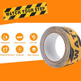 Cinta Antiderrapante,Cinta de Seguridad Señalización'Watch Your Step',Cinta de paso de Tracción Antideslizante con tira de Agarre Enrollable de Seguridad,Uso Amplio