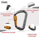 Ayamaya 30kn / 3000kg Aluminum Locking Rock Climbing Carabiner D Shape Screwgate Carabiner Hook Twist Lock Carabiner Outdoor Sport Tools by AYAMAYA