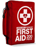 Kit de primeros auxilios profesional de 200 piezas para el hogar, el coche o el trabajo: Suministros médicos de emergencia para camping, caza, senderismo al aire libre y supervivencia