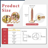 Hilitchi Brad Hole Tuerca en T de acero al carbono con tornillos (M10-64 piezas)