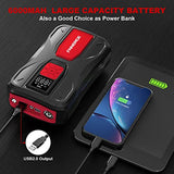 FNNEMGE Compresores de Aire Portátile, 150PSI 6000mAh Inflador Ruedas Coche,con Dual Poder( Batería & DC 12V Cable Adaptador para Coche ), Luz LED, para de Coche, Bicicleta, Motocicletas, Pelotas.