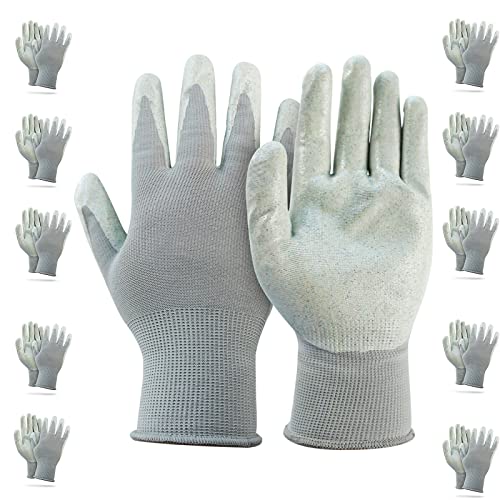 Guantes de jardinería de cuero para mujer, guantes de trabajo para  deshierbar, cavar, plantar, rastrillar y podar (B-azul)