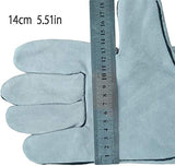 QQX Guantes de Soldadura Resistentes al Calor, Guantes de Soldador, Guantes de Cuero for soldar, Manoplas for soldadores/excelente Agarre/Camping/Cocina/jardinería