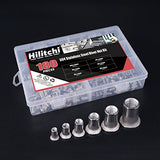 Hilitchi 304 Stainless Steel M3 M4 M5 M6 M8 M10 Flat Head Rivet Nut Threaded Rivetnut Insert Nutsert Assortment Kit (180Pcs, Metric)