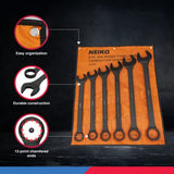 Neiko 03129A Jumbo Combination Wrench Set, 10 Piece | Black Oxide Finish | SAE (1-5/16" - 2")