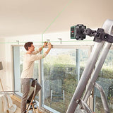 Bosch Quigo Green 2ª generación con abrazadera MM 2 (líneas láser horizontales + verticales, tecnología láser verde, rango de trabajo de hasta 12 m, precisión +/- 0,6 mm/m, en caja)