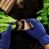 Vaupan Guantes de trabajo, guantes de jardinería a prueba de espinas para hombres y mujeres, guantes resistentes a los arañazos, buen agarre para cortar madera, pesca, conducir, jardín, patio, trabajo (azul)