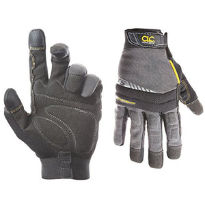 Custom Leathercraft Handyman Guantes de trabajo con agarre flexible