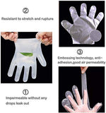 1000 guantes de plástico desechables, sin látex, sin polvo, guantes de mano de polietileno transparente, no estériles para limpiar cocinar, teñir el cabello, lavar platos, manipular alimentos, grandes 1000 unidades (paquete de 1)