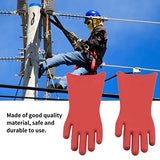 Guantes de trabajo de seguridad Caucho 12 kV Seguridad Protección eléctrica Guantes Guantes de aislamiento de servicio pesado Alkali ácido y guantes de protección del aceite (L 41 cm)