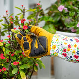 Isilila Guantes largos de jardinería para mujer, guantes de poda de rosas de alta calidad, guantes de jardín a prueba de espinas con protección del antebrazo, guantes de trabajo transpirables con pantalla táctil