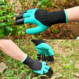 Chargenyang 2 pares de guantes de jardín, guantes de trabajo de jardinería con garras resistentes rápidos y fáciles de cavar y plantar, guantes seguros para mujeres y hombres