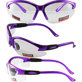 Global Vision Cougar Lab & Gafas de seguridad Lente transparente (morado)