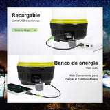 TYC Linterna de Cámping, Linterna de Cámping Recargable, 6 modos Lámparas de Mano Súper Brillante Portátil con Cable USB perfecto para acampar, caminar Pesca Emergencia y Más (Verde)