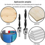 Juego de Brocas de Avellanado: 7 piezas Broca de Avellanado para Madera Acero de Alta Velocidad, Escariador de CarpinteríA Para CarpinteríA Con 1 Llave Hexagonal