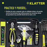 Klatter Set De Herramientas Manuales - 159 Piezas incluye Pinzas Llaves Clips Desatornilladores Matracas Cuchillas Ferretería - Caja para herramientas pensada para transportar con su propio estuche