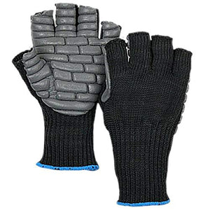 Majestic Glove 1904/11 Guante industrial, sin dedos, antivibración, nailon, XL, talla 11, negro (paquete de 12)