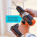 BLACK+DECKER Taladro/Atornillador Inalámbrico 20V MAX* BCD702C1-B3