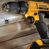 DEWALT Kit Taladro Atornillador con Llave de Impacto Inalámbrico Cargador y Bateria de Ion-Litio 20V MAX* 1.3Ah DCK240C2