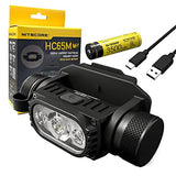 Nitecore HC65M V2 NVG - Luz de casco montable, 1750 lúmenes con cable USB-C NL1835HPand Eco- Sensa incluido