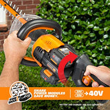 WORX WG284.9 Cortasetos inalámbrico de 40 V Power Share de 24 pulgadas (solo herramienta)