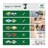 Bosch Home and Garden atornillador a batería EasyDrill 18V-40 (sin batería, sistema de 18 V, en caja)