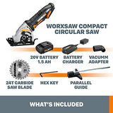 Worx wx523l 20 V 3 - 3/20,3 cm Max iones de litio 85 mm de sierra circular de inmersión