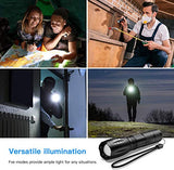 TBONEEY Linterna LED Militar Visión Nocturna, Linterna de Mano USB Recargable Linternas Alta Potencia Tactica Lampara Táctica Militar de Mano Impermeable, 5 Modo, Zoomable, para Ciclismo, Camping