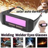 Gafas de soldadura con Oscurecimiento Automático Solar Gafas de Soldadura Electrónicas de Seguridad Gafas Protectoras de Corte de Plasma Automático para Soldador Negro