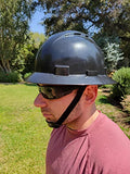 Casco de seguridad OSHA con visera completa ventilada con sistema de trinquete de 6 puntos, cumple con ANSI Z89.1, equipo de protección personal diseño de fibra de carbono