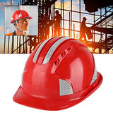 Casco de seguridad Casco duro, Ventilar ABS Casco de seguridad Comodidad y uso prolongado para gorra protectora(28.00 * 22.00 * 14.00cm-red)