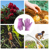 HANDLANDY Guantes de jardinería de cuero para mujer, malla 3D de ajuste cómodo guantes de jardín (medianos, rosa mejorado)