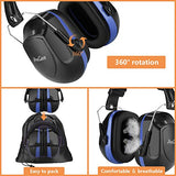 Procase Orejeras contra Ruido, Protector Auditivo NRR 28 dB Cancelación de Ruidos Profesional Earmuff para Protección del Oído en Campo de Disparo Temporada de Caza y Lugar Ruidoso - Azul