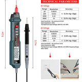 Multímetro digital tipo bolígrafo, probador eléctrico con NCV, amperímetro AC/DC, voltímetro amperímetro, resistencia, probadores digitales de línea en vivo con retroiluminación y linterna.